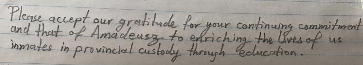 Image 1 of Handwritten Testimonial