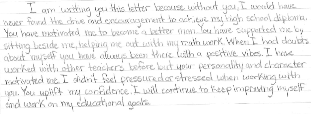 Image 6 of Handwritten Testimonial